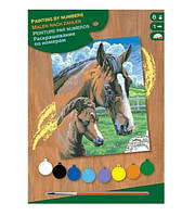 ХІТ Дня: Дитяча картина за номерами Sequin Art SA0030 Кінь і лоша PAINTING BY NUMBERS JUNIOR !