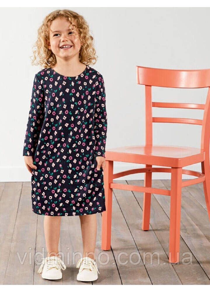 Сукня плаття Lupilu для дівчинки р.98-104, 2-4 роки, квіти, довгий рукав, фото 1