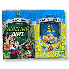 Інсектицид Зелений Щит для цибулі та часнику Agromaxi (Агромаксі), 3 мл + 12 мл
