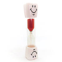 Песочные часы Hourglass, таймер для контроля времени чистки зубов на 2 минуты, красный песок.