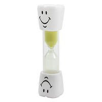 Пісочний годинник Hourglass, таймер для контролю часу чищення зубів на 2 хвилини, жовтий пісок.