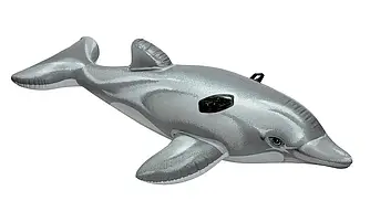 Плотик 58535 Дельфін з ручками (175 х 66 см) у коробці (20,5 х 19 х 7 см)