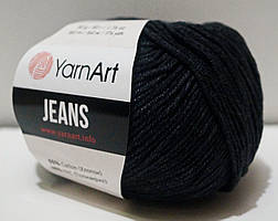 Нитки пряжа для в'язання бавовна акрил JEANS Джинс від YarnArt Ярнарт № 28 - т.сірий меланж (упаковка)
