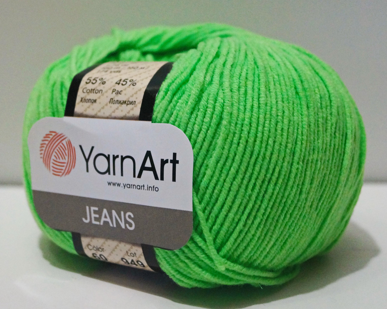 Нитки пряжа для в'язання бавовна акрил JEANS Джинс від YarnArt Ярнарт № 60 - екзотик (упаковка), фото 1