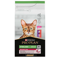 PRO PLAN Sterilised сухой корм для стерилизованных кошек с уткой, печенью и рисом 10кг