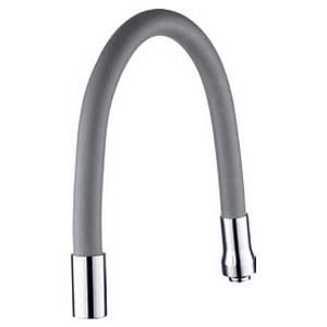 Вилив (гусак) 3/4' для кухні силіконовий сірий AQUATICA (XH-5240) (9793511)