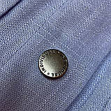 Сорочка J.LONDON жіноча льон рукав 3/4 накладні кишені 48 блакитна, фото 5