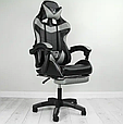 Обертове ігрове крісло з підставкою для ніг EC GAMING KO02CZ, Крісло для геймерів, Регульоване ігрове крісло, фото 5