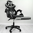 Обертове ігрове крісло з підставкою для ніг EC GAMING KO02CZ, Крісло для геймерів, Регульоване ігрове крісло, фото 6