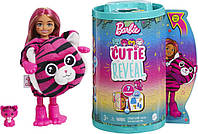Barbie Cutie Reveal лялька Челсі, плюшевий костюм тигр