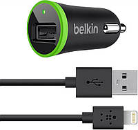 АЗУ Belkin Car Charger 1USB 10W 2.4A + cable USB-Lightning Black (ARM43139)