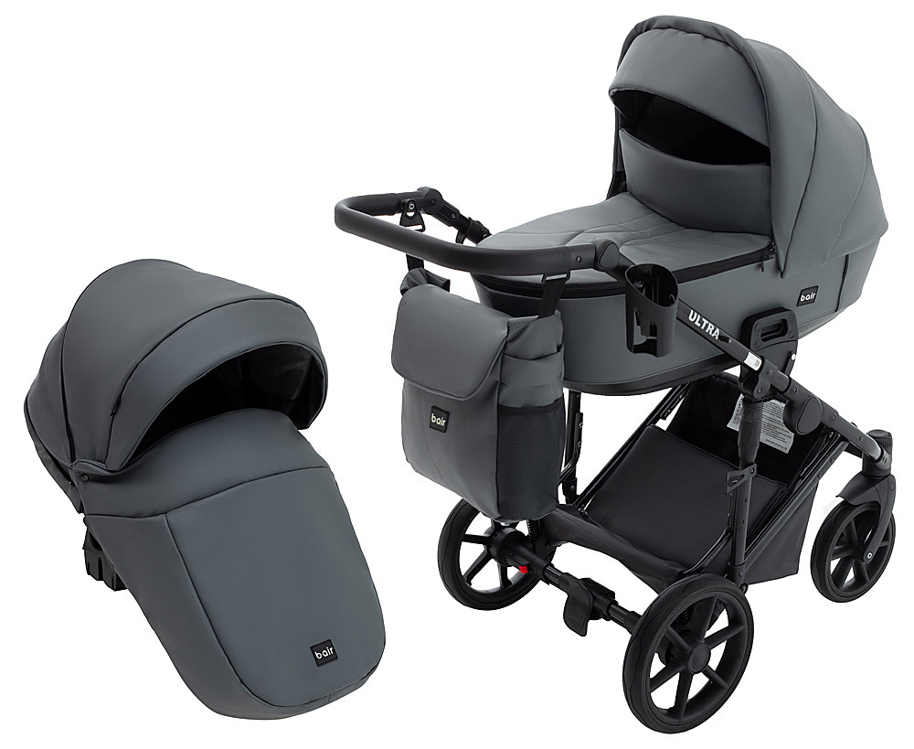 Коляска 2 в 1 Bair Ultra ECO U-47 графіт, фото 1