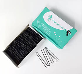 Шпильки для волос волнистые черные 6 см Panshi Hair Pins (500 шт/уп)