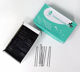 Шпильки для волосся хвилясті чорні 7 см Panshi Hair Pins (500 шт./пач.)