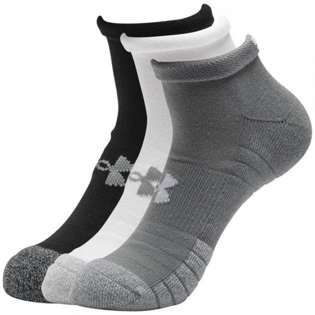 Шкарпетки UA Heatgear Low Cut 3pk Чорний Білий Сірий 3 пари Уні M (1346753-035)