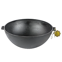 Казан узбецький WOK чавунний 12л з кришкою-сковородою V12СРWok Майстерня, фото 5