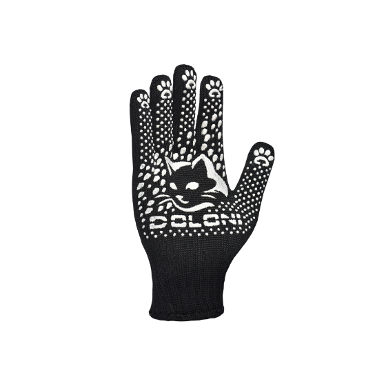 Рукавички 4894 трикотаж з малюнком ПВХ р.8(M) клас 10 чорний КотоФан ДКГ