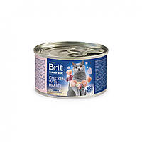 Корм вологий для котів Brit Premium by Nature Chicken with Hearts з куркою та серцем, 200 г