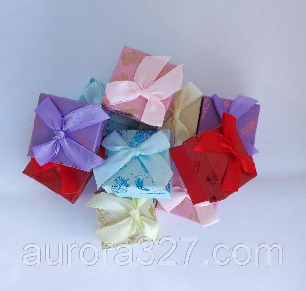 Коробочка для кільця сережки кулона "Перо" Мікс 5х5х2,5 см