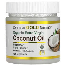 Кокосова олія California Gold Nutrition Coconut Oil (473 мл.)