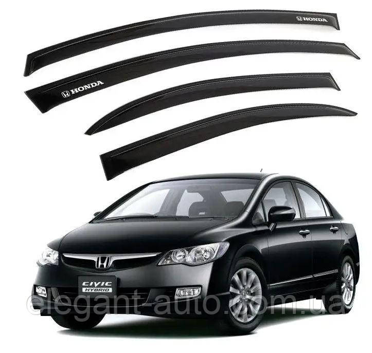 Дефлектори вікон Honda Civic SD 06-11 П/К скотч "AV-Tuning"