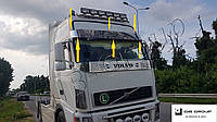 Козирок сонцезахисний з нержавіючого металу для Volvo FH (2002 2012) на штатні кріплення