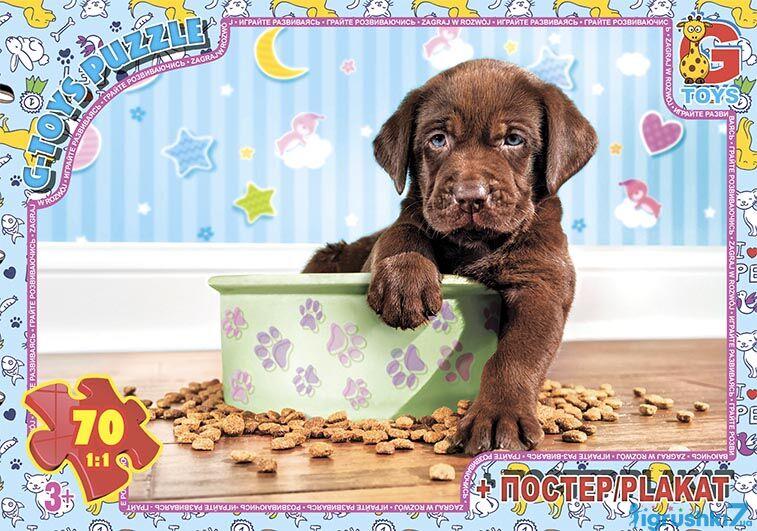 Гр Пазлі 70 ел. "G-Toys" "Домашні улюбленці" AN 139 (62) + постер, розмір елемента 5х3см, розмір зіб, фото 1