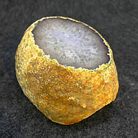 Агат дымчатый срез интерьерный природный камень 614г 94х74х54мм