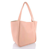 Женская сумка шоппер WeLassie розового цвета корзина с длинными ручками, Пудровая большая сумочка на плечо