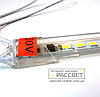 Світлодіодна підсвітка (планка) СП60-П 220V 8W 60см у пластиковому корпусі (прозорий), фото 9