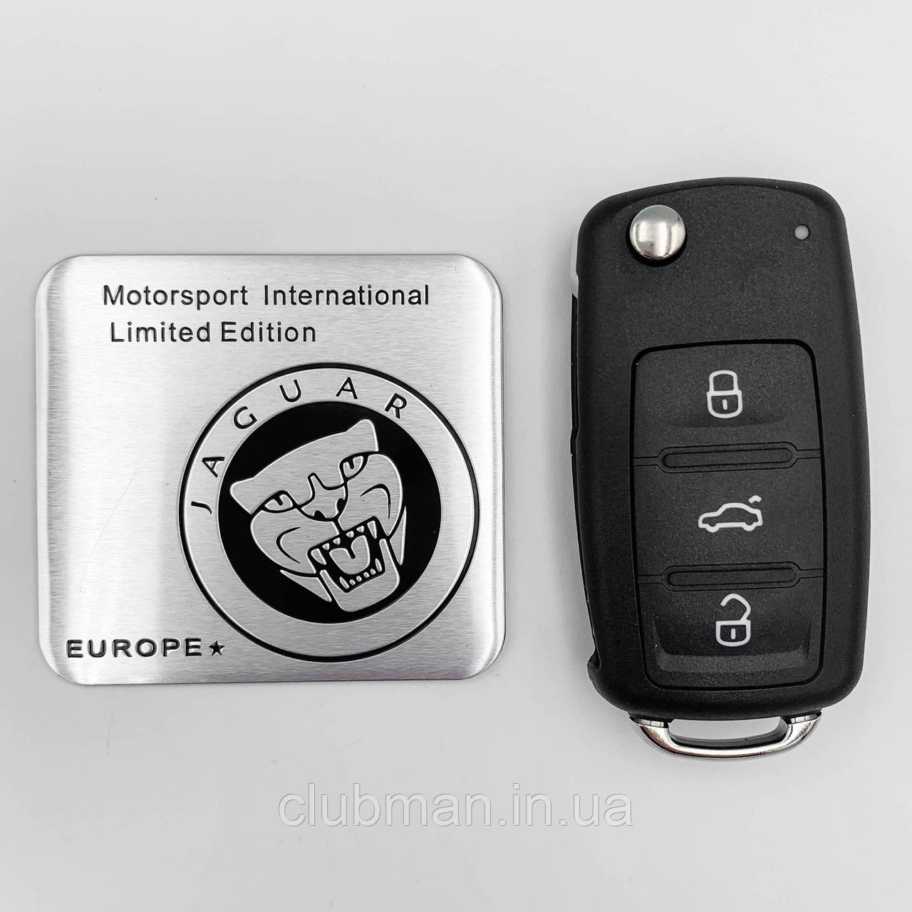 Металлический шильдик эмблема JAGUAR Motorsport (Ягуар) - Серебристый ...