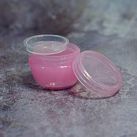 Набор из косметических баночек с мембраной 5мл 10шт/1уп Тиффани Пластик Розовый (KG-9843)