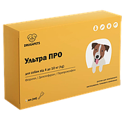 Ультра ПРО краплі від бліх та кліщів для собак вагою від 4 до 10 кг, 1 піпетка