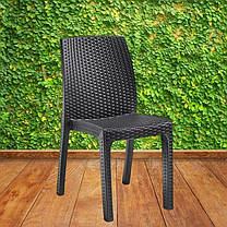 Стілець садовий пластиковий BICA Verona, графіт, фото 4