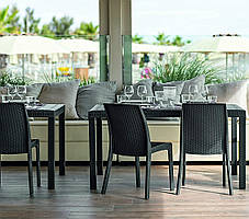 Стілець садовий пластиковий BICA Verona, графіт, фото 3