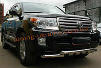 Захист переднього бампера Вус з іклами D76 на Toyota Land Cruiser 200 2012