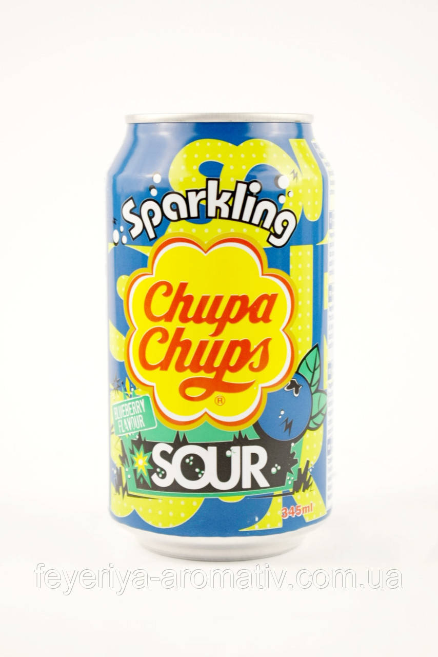 Газований напій Chupa Chups Sour Blueberry 345 мл (Корея)
