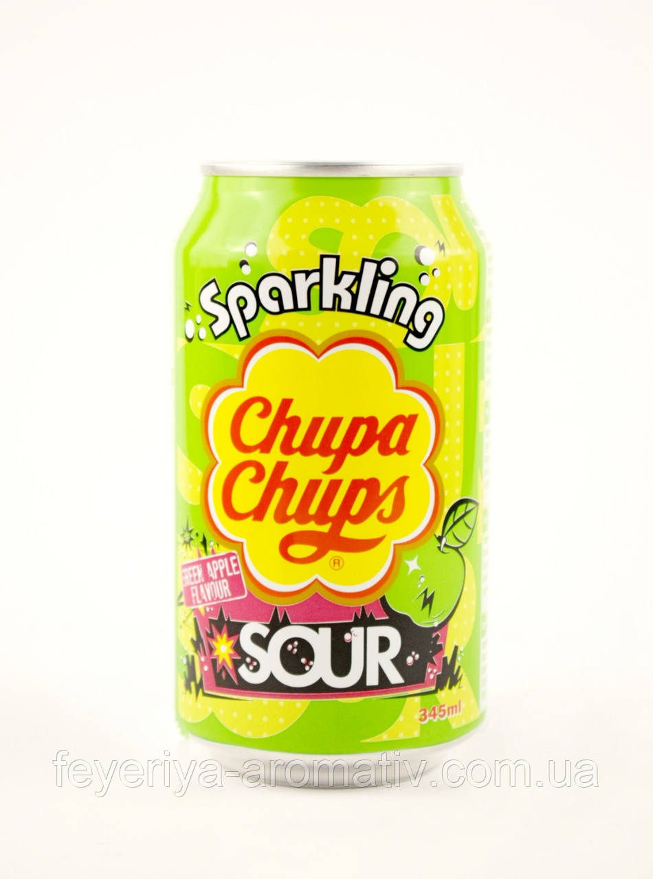 Газований напій Chupa Chups Sour Green Aple 345 мл Корея