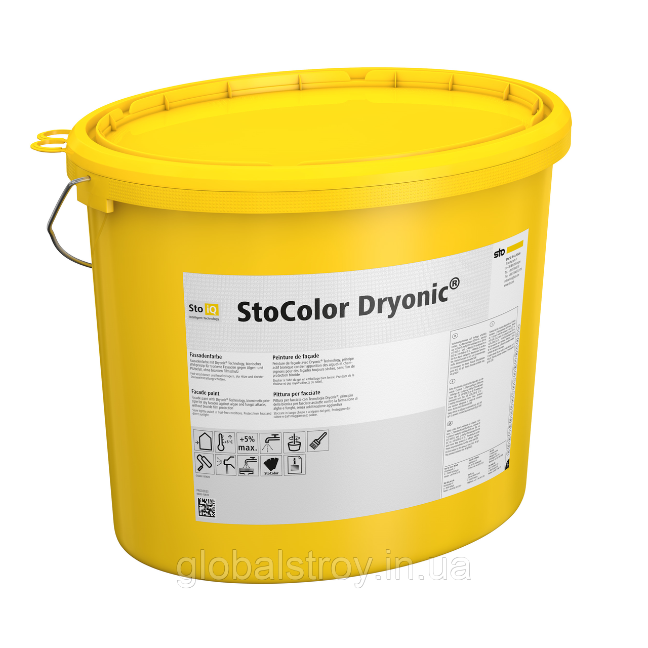 Фарба фасадна з біонічним захистом від водоростей StoColor Dryonic упаковка 15 л