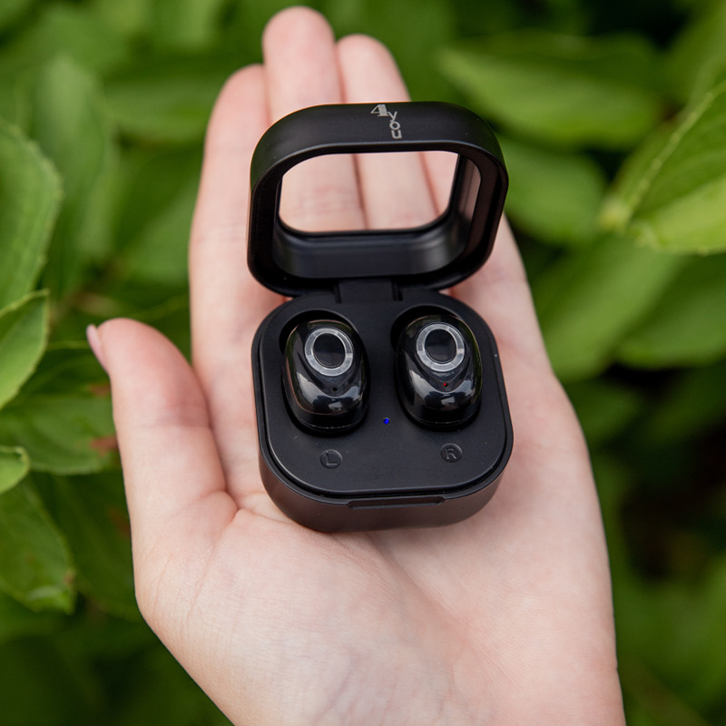 Бездротові вакуумні навушники 4you VELA DotsDesign (Bluetooth 5.2) black