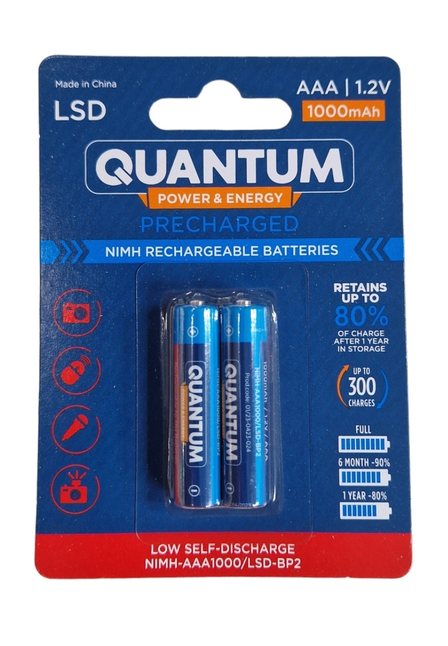 Акумулятори Quantum  AAA/HR03 1000mAh Ni-MH (2шт)