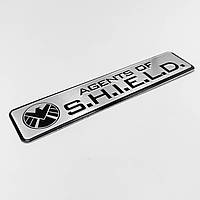 Металлический шильдик эмблема Agents of S.H.I.E.L.D (Агенты Щ.И.Т) - Хром