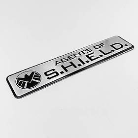 Металевий шильдик емблема Agents of S.H.I.E.L.D (Агенти Щ.И.Т) - Хром