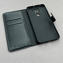 Чохол-книга для Xiaomi Redmi Note 9 чохол книжка з хлястиком на телефон сяомі редмі нот 9 чорна b6r, фото 4