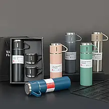 Подарунковий бокс для напоїв із термосом і кружечками 500 мл, Подарунковий бокс для напоїв, фото 3