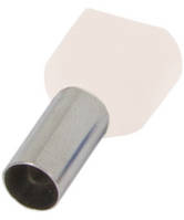Изолированный наконечник (втулочный) TE0508 2x0,5 кв.мм, белый