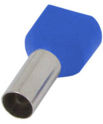 Ізольований наконечник (втулковий) TE7510 2x0,75 кв.мм, блакитний