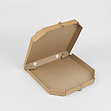 Коробка для піци з друком 30 см - Коричнева упаковка для піци Брендована, фото 3