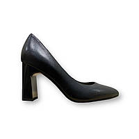 Женские кожаные деловые повседневные туфли черные на устойчивых каблуках S981-20-Y021A-9 Lady Marcia 2591