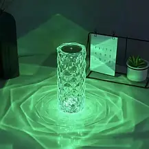 Настільна лампа нічник Crystal Table Lamp, проєкційний світильник-торшер сенсорний, фото 3